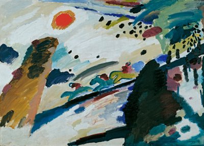 Romantische Landschaft von Wassily Kandinsky