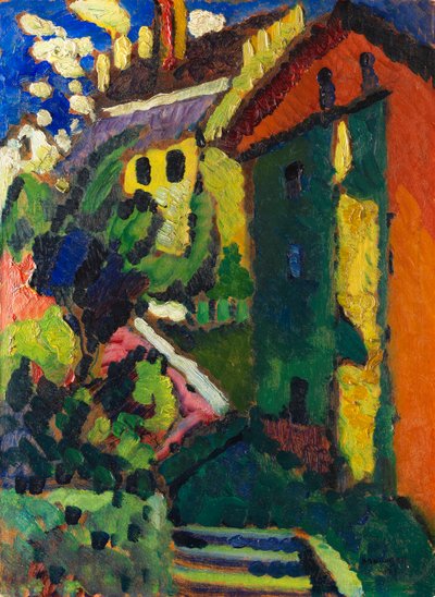 Treppe zum Schloss Murnau, 1909 von Wassily Kandinsky