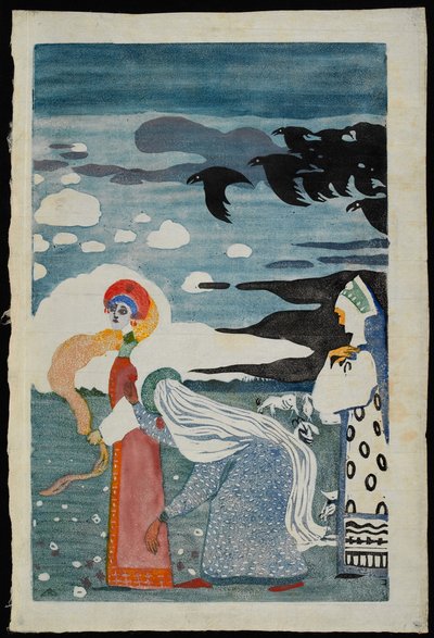 Die Raben, 1907 von Wassily Kandinsky