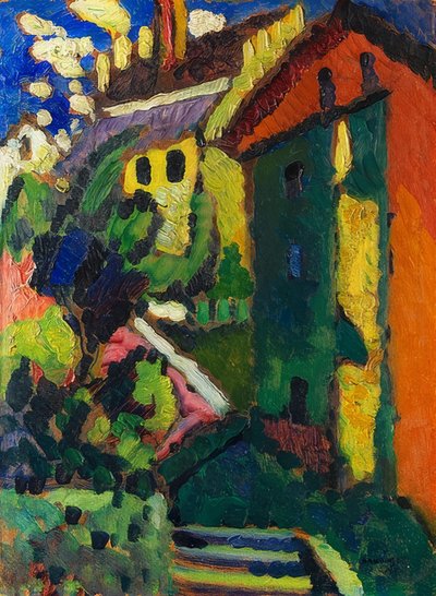 Treppe zum Schloss (Murnau) von Wassily Kandinsky