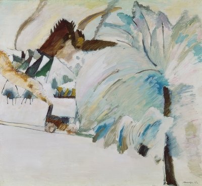 Winterlandschaft mit Lokomotive von Wassily Kandinsky