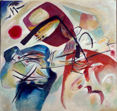 Mit dem schwarzen Bogen von Wassily Kandinsky