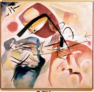 Mit dem schwarzen Bogen von Wassily Kandinsky