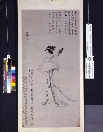 Dame mit einer Laute von Wei Wu