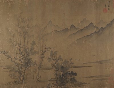 Rosiger Sonnenuntergang, 16. Jahrhundert von Wen Tong