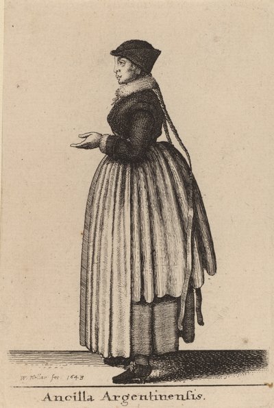 Ancilla Argentinensis, 1643 von Wenceslaus Hollar