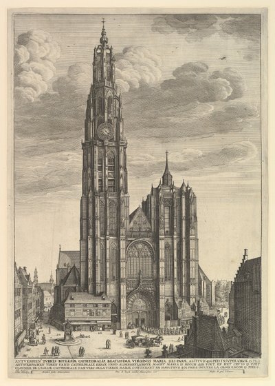 Antwerpener Kathedrale Prospectvs Tvrris Ecclesiæ Cathedralis von Wenceslaus Hollar