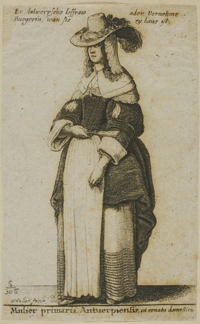 Antwerpener Frau von Wenceslaus Hollar