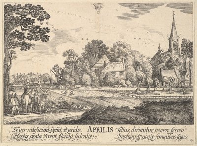 April, 1628-29 von Wenceslaus Hollar