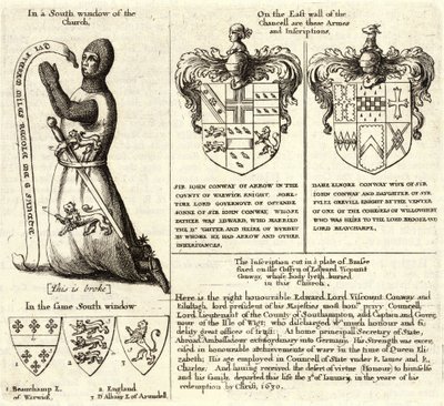 Pfeil (Buntglas). Zustand 2 von Wenceslaus Hollar
