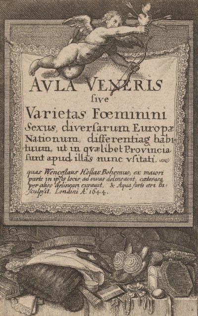 Aula Veneris: Titelseite, 1644 von Wenceslaus Hollar