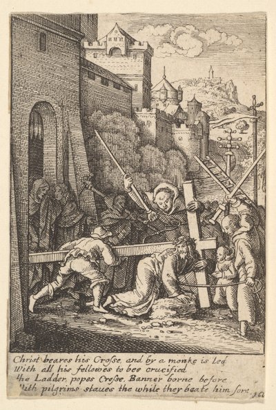 Das Kreuz tragen, 1625-77 von Wenceslaus Hollar