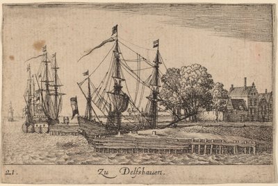 Delfshaven von Wenceslaus Hollar