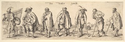 Die Bettlerzunft Die sieben Bettler, 1630 von Wenceslaus Hollar