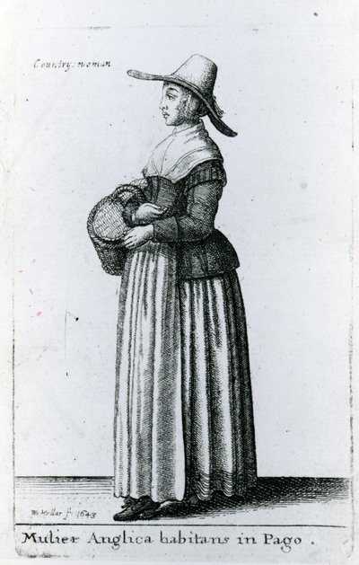 Englische Landfrau von Wenceslaus Hollar