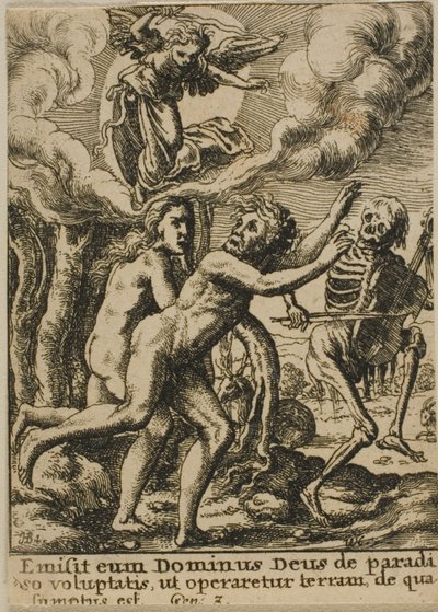 Vertreibung aus dem Paradies von Wenceslaus Hollar
