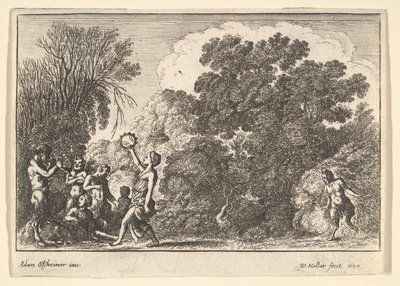 Fünf Satyrn und zwei Nymphen, 1650 von Wenceslaus Hollar