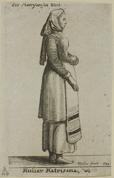 Ungarische Frau von Wenceslaus Hollar