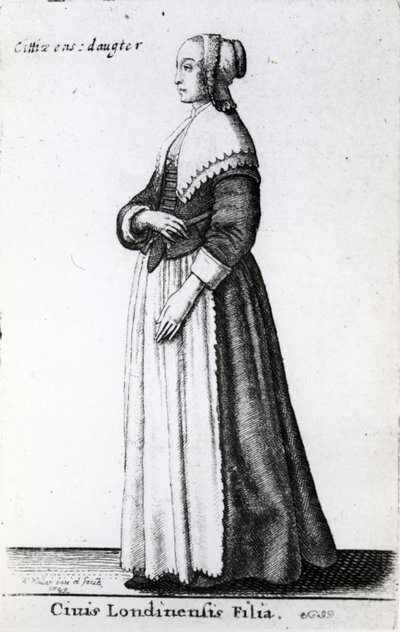 Tochter eines Londoner Bürgers, 1643 von Wenceslaus Hollar