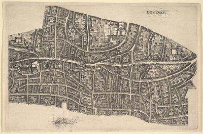 London vor dem Großen Brand, 1666-77. von Wenceslaus Hollar