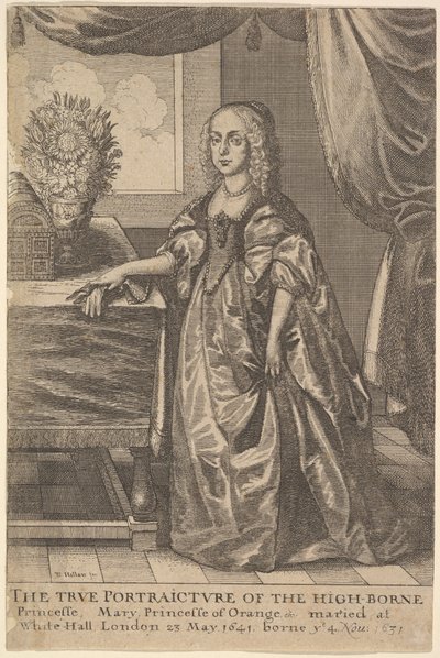 Mary, Prinzessin von Oranien, 1625-77 von Wenceslaus Hollar