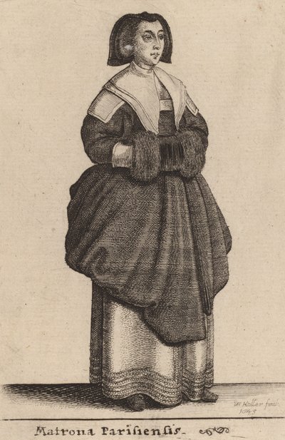 Matrona Parisiensis, 1643 von Wenceslaus Hollar