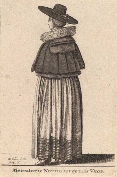 Mercatoris Norimbergensis Vxor, 1643 von Wenceslaus Hollar