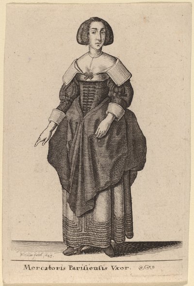 Mercatoris Parisiensis Ehefrau von Wenceslaus Hollar