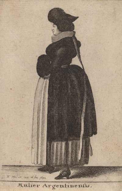 Mulier Argentinensis, 1642 von Wenceslaus Hollar