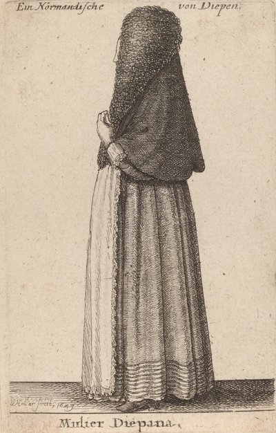 Mulier Diepana, 1649 von Wenceslaus Hollar