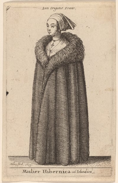 Mulier Hibernica vel Irlandica von Wenceslaus Hollar