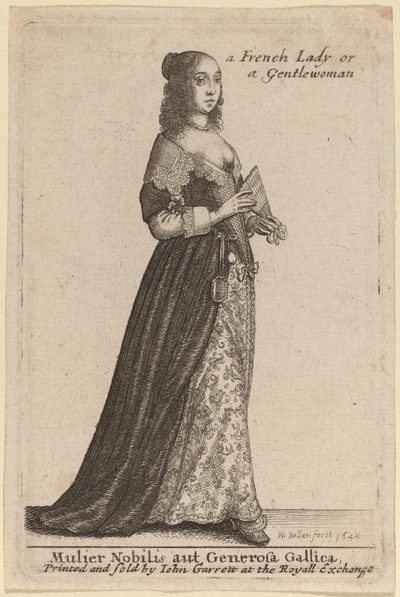 Mulier Nobilis aut Generosa Gallica von Wenceslaus Hollar