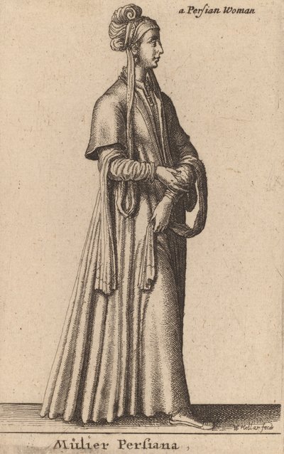 Persische Frau von Wenceslaus Hollar