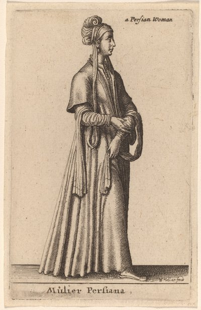 Persische Frau von Wenceslaus Hollar