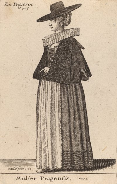 Mulier Pragensis, 1643 von Wenceslaus Hollar