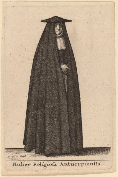 Mulier Religiosa Antuerpiensis von Wenceslaus Hollar