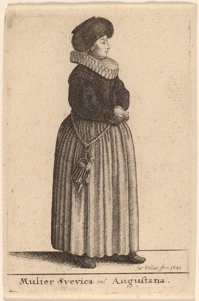 Schwäbische oder Augsburger Frau von Wenceslaus Hollar