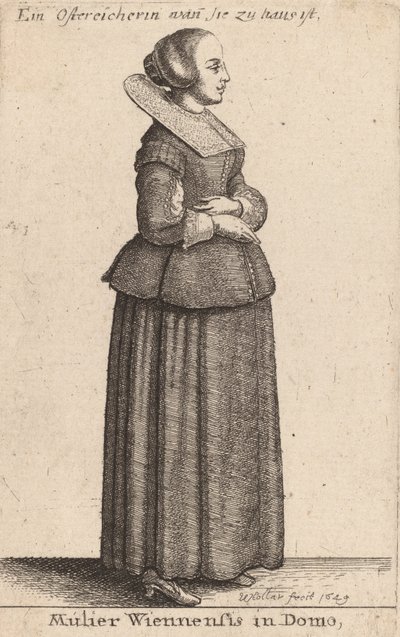 Mulier Wiennensis in Domo, 1649 von Wenceslaus Hollar