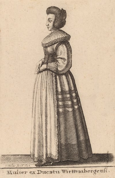 Mulier ex Ducatu Wirttembergensi von Wenceslaus Hollar