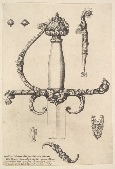 Ornamentaler Schwertgriff, 1642 von Wenceslaus Hollar