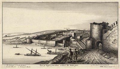 Teil von Tanger von oben. Zustand 3 von Wenceslaus Hollar
