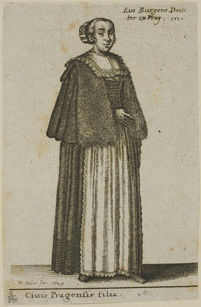 Prager Mädchen von Wenceslaus Hollar