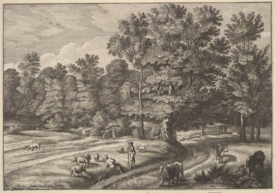 Hirten in einem Wald, 1648-50 von Wenceslaus Hollar