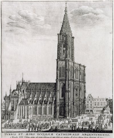 Straßburger Münster, 1645 von Wenceslaus Hollar