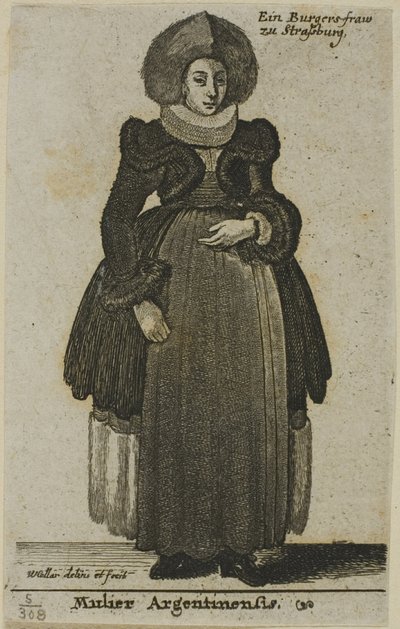 Straßburger Frau von Wenceslaus Hollar