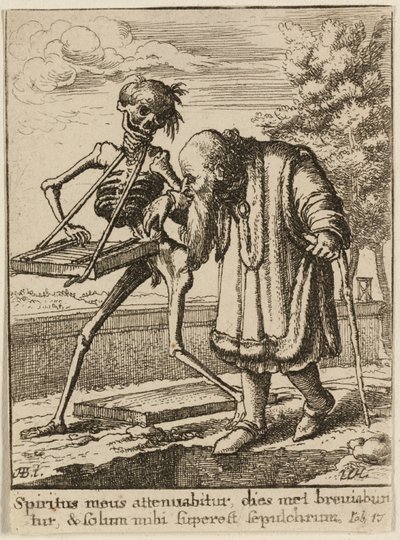 Der alte Mann und der Tod von Wenceslaus Hollar