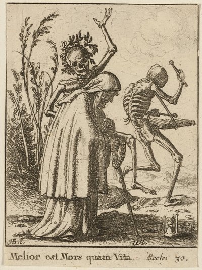 Die alte Frau und der Tod von Wenceslaus Hollar