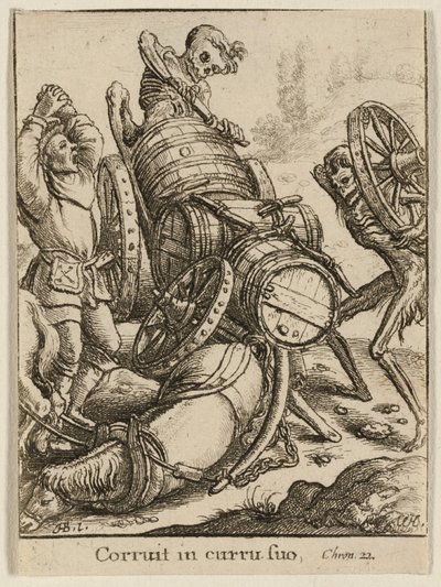 Der Fuhrmann und der Tod von Wenceslaus Hollar