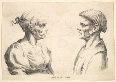 Zwei Köpfe von Wenceslaus Hollar