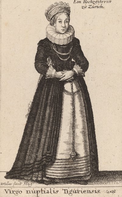 Virgo Nuptialis Tiguriensis, 1649 von Wenceslaus Hollar